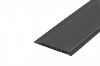 Cezar - PVC obklad ventilačný panel 10cm L = 3,00m Grafit Jednotná farba Farba: Grafitová, povrch: Matný