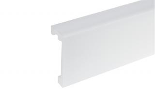 Garnižová lišta-Záclonová tyč- 2,44 m Biely Rozmery: 40x100 mm, Vzhľad: Matný