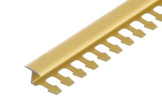 Hliníkový ohybný dilatačný profil Dĺžka: 2.5 bm, Farba: zlatá, Šírka v mm: 14 mm