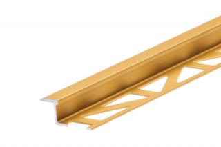 Hliníkový plochý spojovací profil Dĺžka: 2.5 bm, Farba: zlatá, Šírka v mm: 10mm