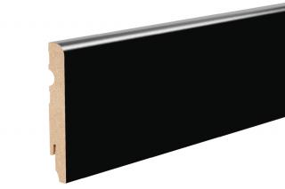 LAKOVANÁ MDF PODLAHOVÁ LIŠTA - V = 100 mm Rozmery: 100x16 mm, Vzhľad: LACQUERED black
