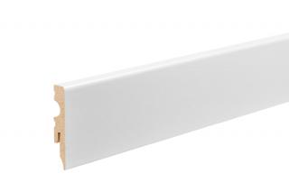 LAKOVANÁ MDF PODLAHOVÁ LIŠTA - V = 60 mm Rozmery: 82x13 mm, Vzhľad: LACQUERED white