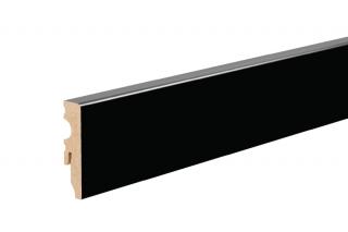 LAKOVANÁ MDF PODLAHOVÁ LIŠTA - V = 80 mm Rozmery: 80x13mm, Vzhľad: LACQUERED black