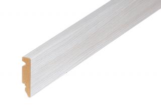 LAMINOVANÁ MDF SOKLOVÁ LIŠTA -V= 58 mm-Dub Popielatý Farba: Sivá, Príslušenstvo: podlahová lišta (skirting board)