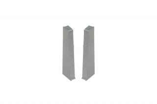Podlahová lišta plastová -Prestige Cezar - V = 75 mm - Brushed Aluminium Matt - M201 Príslušenstvo: Ľavé ukončenie (Left end)