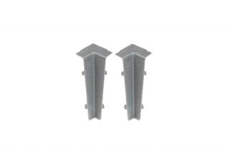 Podlahová lišta plastová -Prestige Cezar - V = 75 mm - Brushed Aluminium Matt - M201 Príslušenstvo: Vnútorný kút  ( corner int )