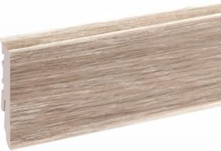 Soklová lišta pcv- Masterline Cezar+zodpovedajúce príslušenstvo Rozmery: 15x60x2200 mm, názov alebo kód: Dąb Saintes Mat