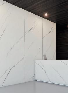 VEĽKOFORMÁTOVÉ DLAŽBA-WHITE KERVIN- MARBLE  Kolekcia -Matná/Leštená povrch: lesklý, Rozmer v cm: 120X280 cm