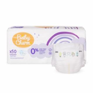 Detské plienky Super Dry Flex Newborn 2-5 kg BabyCharm 50ks deti