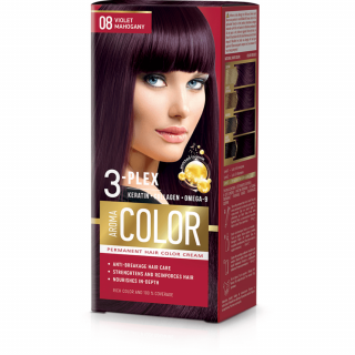 Farba na vlasy - fialový mahagón č.08 Aroma Color fialová