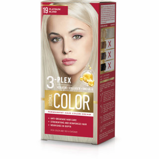 Farba na vlasy - platinový blond č.19 Aroma Color blond