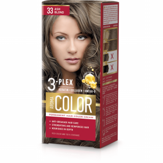 Farba na vlasy - popolová blond č. 33 Aroma Color blond
