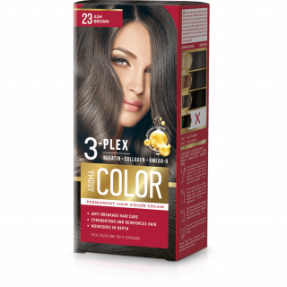 Farba na vlasy - popolová hnedá č. 23 Aroma Color hnedá
