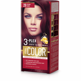 Farba na vlasy - rubínovo červená č. 28 Aroma Color červená