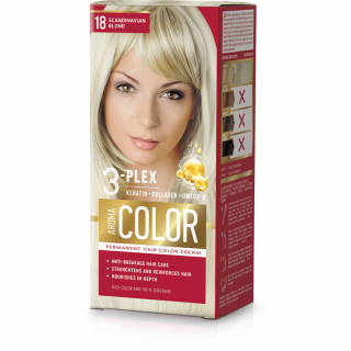 Farba na vlasy - škandinávsky blond č.18 Aroma Color blond