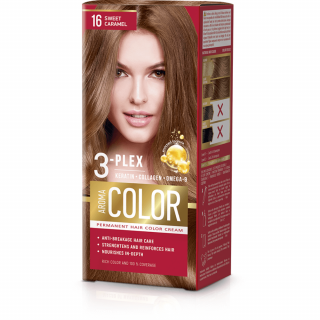 Farba na vlasy - sladký karamel č.16 Aroma Color hnedá