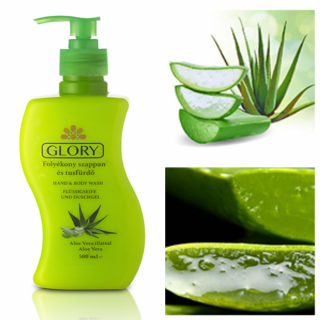 GLORY tekuté mydlo a sprchový gél s vôňou Aloe Vera 500 ml