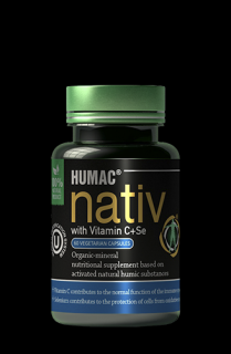 HUMAC® Nativ Vegetariánske kapsule s Vitamínom C+Se 60 ks