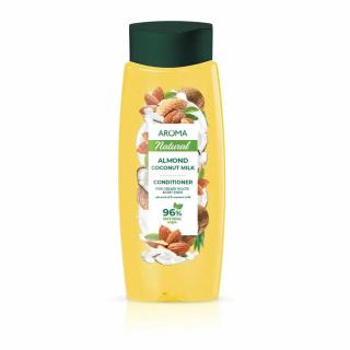 Kondicionér na mastné korienky a suché končeky Mandľa a kokosové mlieko Aroma 400 ml suché a zničené