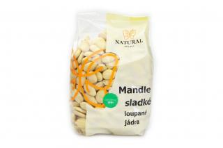 Mandle sladké lúpané - jadrá - Natural 500g