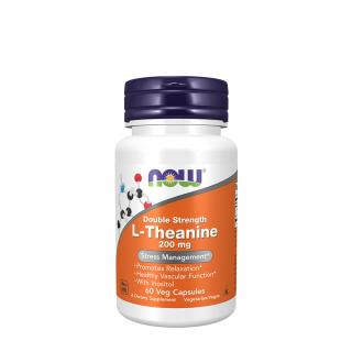 Now Foods Extra silna L-Theanine 200 mg 60 Veg Kapsula