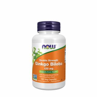 Now Foods Ginkgo Biloba, dvojitá sila 120 mg - silný extrakt z paprade 100 Veg Kapsula