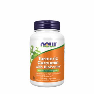 Now Foods Kurkumín + BioPerín - Turmeric Curcumin + BioPerine 90 Veg Kapsula