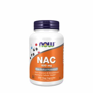Now Foods NAC - N-acetyl-cysteín 600 mg 250 Veg Kapsula