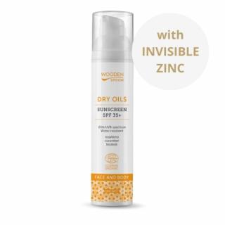 Opaľovacie mlieko na tvár a telo so suchými olejmi SPF 35+ Wooden Spoon 100ml ECO