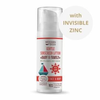 Opaľovacie telové mlieko Baby & Family SPF 50 Wooden Spoon 50ml ECO