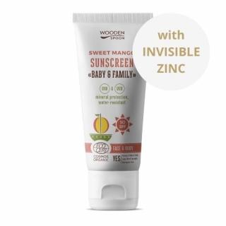 Opaľovacie telové mlieko Mango Baby & Family SPF50 Wooden Spoon 100ml ECO