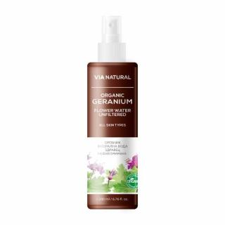 Organická gerániová pleťová voda Via natural 200ml tekutá