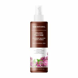 Organická tymiánová pleťová voda Via natural 200ml tekutá