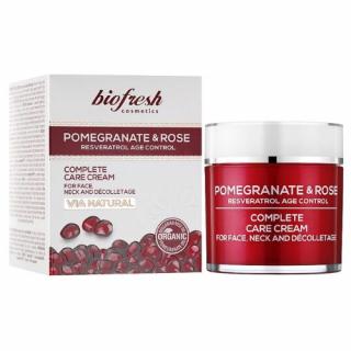 Ošetrujúci krém na tvár, krk a dekolt proti starnutiu Pomegranate & Rose 200ml krém