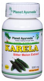 Planet Ayurveda KARELA (Horká tekvička) 60 kapsúl – na podporu liečby diabetu, napomáha kontrolovať úroveň cukru v krvi