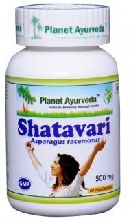 Planet Ayurveda SHATAVARI 60 kapsúl – na podporu laktácie, posilnenie maternice a ženských orgánov, podporu otehotnenia u žien a zvládnutie menopauzy