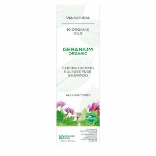 Posilňujúci šampón na vlasy s bio gerániom Via natural 250ml suché a zničené