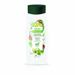 Šampón na jemné a slabé vlasy Avokádo a kokosové mlieko Aroma 400 ml tekutá