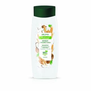 Šampón na lámavé vlasy a rozštiepené končeky Pšenica a kokosové mlieko Aroma 400 ml tekutá