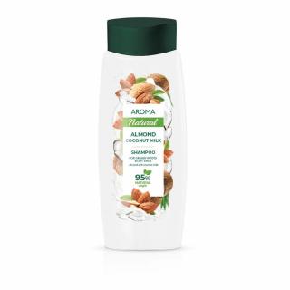 Šampón na mastné korienky a suché konce vlasov Mandľa a kokosové mlieko Aroma 400 ml tekutá