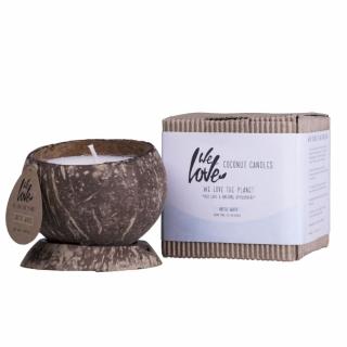 Sójová sviečka v kokosovom orechu "Arctic White" We Love the Planet 190 g ZERO PLASTIC