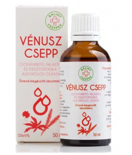 Venušine kvapky - Bálint Vénusz cseppek -Účinná podpora pri menštruačných ťažkostiach a ženských hormonálnych výkyvoch  50ml