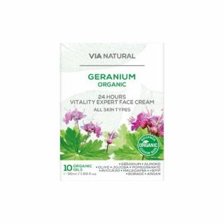 Vyživujúci pleťovy krém s bio Gerániom Via natural 50ml krém