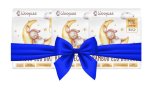 XL balenie Woopies detské EKO plienky MINI (3-8kg) Wooden Spoon 3x36ks ECO