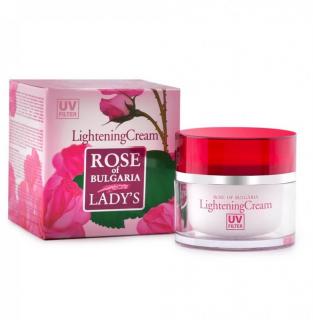 Zosvetľujúci pleťový krém z ružovej vody Rose of Bulgaria 50 ml krém