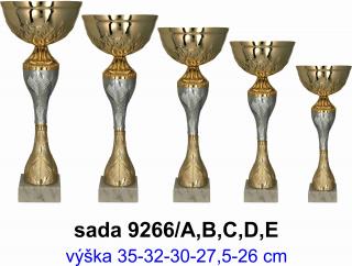 Športové poháre,  sada 9266 A,B,C,D,E, (výška 35- 32 -30-)