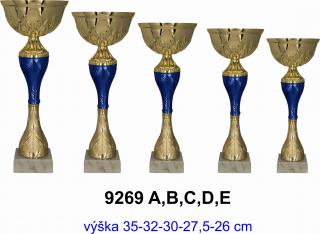 Športové poháre,  sada 9269 A,B,C,D,E, (výška 35- 32 -30-)