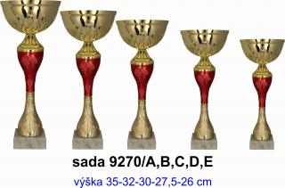 Športové poháre,  sada 9270 A,B,C,D,E, (výška 35- 32 -30-)
