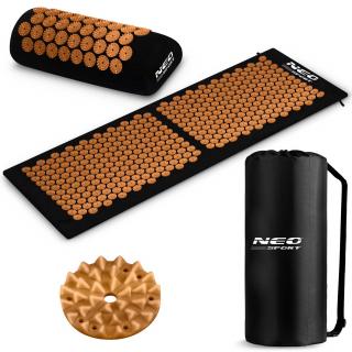 Akupresúrna podložka s hrotmi Neo-Sport NS-901 - čierna/zlatá