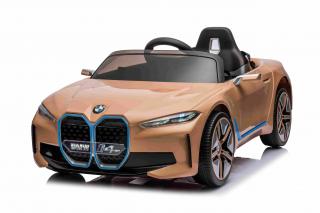 BMW i4 auto na batérie pre deti zlaté + diaľkové ovládanie